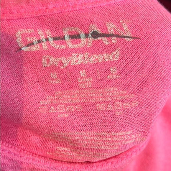 Gildan Bright Pink DryBlend T-Shirt - Picture 2 of 3